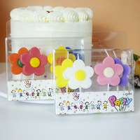 Großhandel Handgefertigte Bunte Blumenförmige Geburtstagskerzen Umweltfreundliches Paraffinwachs Eleganter Kuchenaufsatz für Hochzeiten Ostern Partys