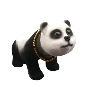 Nuevo diseño Lovely Car Dashboard Panda Doll Juguetes al por mayor Small Shaking Head Toy Car Decoration