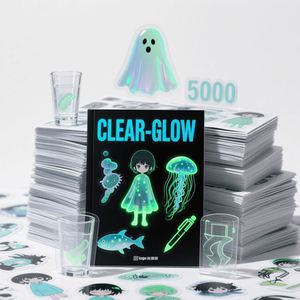 Personalized Custom <b>Logo</b> 3D Night Light <b>Stickers</b> UV Protected Strong Adhesive Waterproof <b>Sticker</b> - Product Image 3