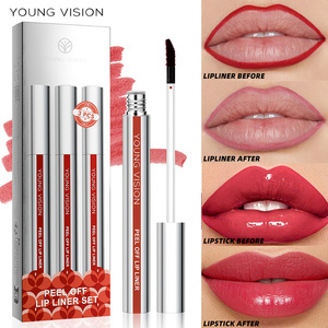 Jonge Visie Scheur Lipliner Peel-Off Lip Liner Matte Vlekvrije Haak & Lus Lip Potlood Make-Up Potlood <span class=keywords><strong>3</strong></span> Kleurenset - Product Image 5