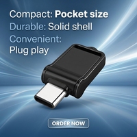 2 Paket SUNKANGKIE SK-otg01 Super Mini OTG USB 3.0 Tipe-C Flash Drive Logam 2-in-1 Thumb Drive Portabel untuk Ponsel Pintar