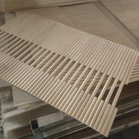 Panneau de tambour en bois massif demi-rond flexible PVC et MDF 3mm d'épaisseur pour revêtement de mur/poteau et décoration de meubles