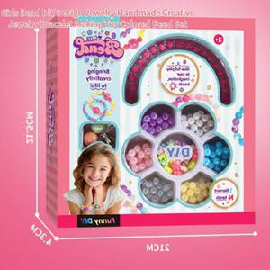 Bracelet <span class=keywords><strong>de</strong></span> bijoux <span class=keywords><strong>en</strong></span> perles bricolage créatif pour enfants <span class=keywords><strong>maternelle</strong></span> puzzle <span class=keywords><strong>à</strong></span> la main perlé chaîne fille jouet - Product Image 5