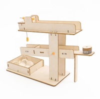 Kit de construction de modèle mécanique en bois DIY, balançoire à billes, science STEM, jouet d'assemblage, cadeau pour enfants et adultes