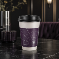 Tasse à café à double paroi Halloween, personnalisée, motif pomme caramel, en kraft, isolée, qualité supérieure, fourniture pour café