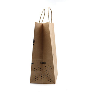Sacs en papier kraft avec poignée, personnalisés avec un logo, pour la restauration à emporter, la restauration rapide, les plats à emporter - Product Image 4