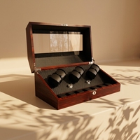 Boîtier remontoir de montres automatique de luxe sur mesure, haute qualité, OEM ODM, 6+7 emplacements, en noyer