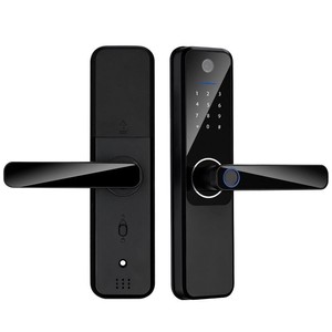 Cerradura Inteligente QLEUNG S802max con Huella Dactilar, Contraseña, Tarjeta de Acceso y Control por Aplicación, Color Negro - Product Image 1