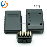 Dispositivo de diagnóstico OBD2 Elm327, carcasa con lector de código de agujero de salida, herramienta de diagnóstico OBD, Pin curvado, adaptador macho chapado en oro