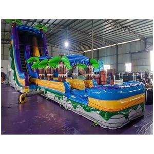 Toboggan aquatique gonflable tropical géant sur mesure <span class=keywords><strong>de</strong></span> 49 pieds, qualité commerciale, pour parcs aquatiques et locations en extérieur - Product Image 1