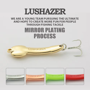 LUSHAZER Isca de pesca 5g 10g 15g Silver Gold Metal Colher Isca de pesca com agudos gancho <span class=keywords><strong>Hard</strong></span> <span class=keywords><strong>Lures</strong></span> para Bass Trout Freshwater Fish - Product Image 4