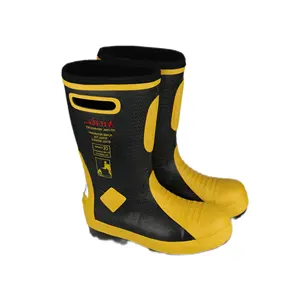 Made In China Breathable Boots Emergency Safety Gumboot Fire Fighters Boot Fireman Boots