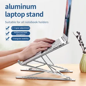 Stand Laptop Original Factory 9+6 Height Adjustable Notebook Holder Portable Desktop Aluminium Alloy Double Layer Laptop Stand