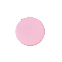 Miroir compact rond en cuir PU vierge, miroir pliant en métal, format voyage portable, cadeau d'affaires personnalisable