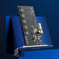 MAIWO PCIe X 4 to 5 X 3.5"/2.5" SATA HDD/SSD Expansion Adapter Card With Software RAID Function Computer Hardware