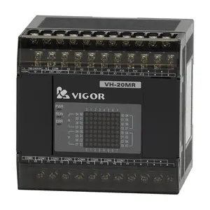 Pengontrol Logika Pemrograman Otomasi Vigor Plc AC VH-20MR Hmi Plc
