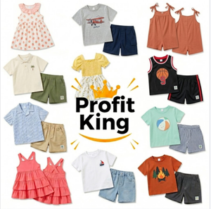 Conjunto Informal de Verano para Niños, Estilo Ropa de Trabajo, Pantalones Cortos con Puños, Multicolor, Lote Surtido Aleatorio - Product Image 1
