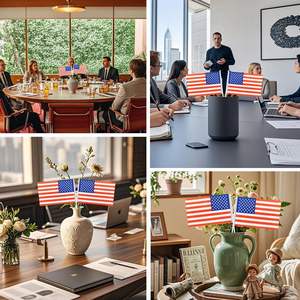 Banderas Pequeñas Personalizadas de Groenlanda en Asta, Mini Bandera de Mano de EE. UU. <span class=keywords><strong>para</strong></span> Eventos, Banderas Duraderas de 5x8 Pulgadas con Astas de 12 Pulgadas - Product Image 4