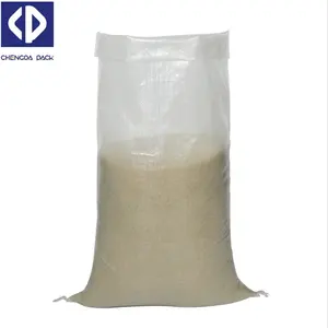 Saco transparente para embalagem, 25kg 50kg, saco de embalagem de grão de arroz