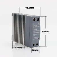 Relais SSR à montage sur rail DIN avec dissipateur thermique DA / AA 40AMP Module Relais à semi-conducteurs AC