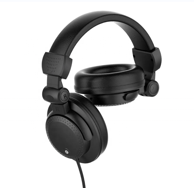 DJ Music Wired Headphones Rotating Foldable Headset 3.5mm and 6.3MM Gold-plated Plug Jack HIFI Recording Studio Monitor Earphone