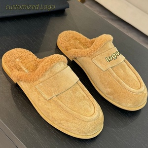 Femmes Hommes Luxe Designer Slip-on Closesd Toe Cow Suede Shearing Doublure Mocassins plats Mules Pantoufles Chaussures Marque Clogs Lady - Product Image 2