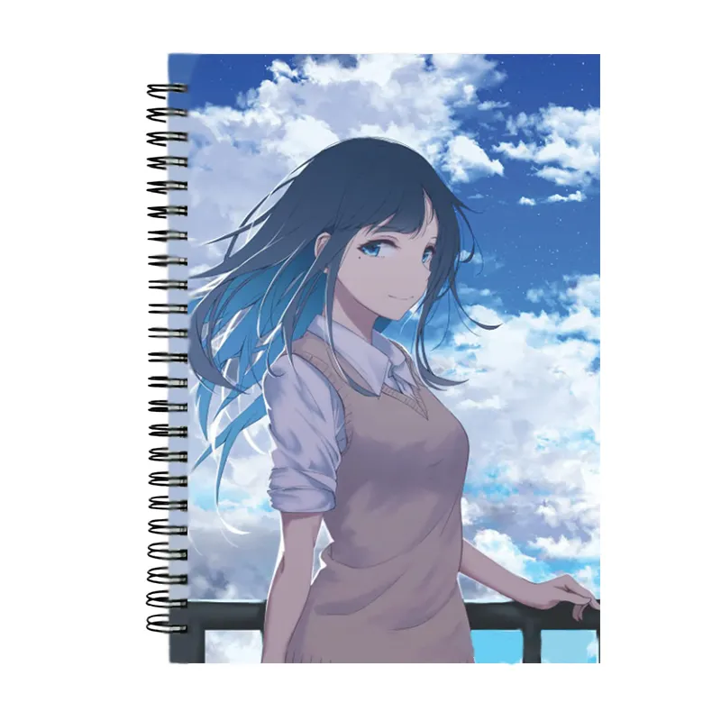 Anime 3D printing Blank Notebook spiral plastic PET Notebook for school