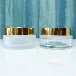 Tarro de crema cosmética de vidrio ámbar Tapas de rosca plateadas Tarro de vidrio de 50ml para crema facial y contenedor de mascarilla facial - Product Image 3