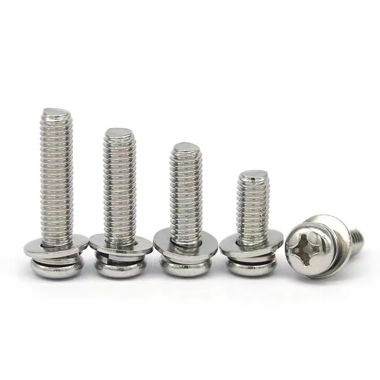 Professional Custom PSETS Cross Recessed Pan Head Screws with Captured Flat Machine Screws