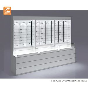 Espositore Personalizzabile a Più Livelli per <span class=keywords><strong>Negozio</strong></span> di Ottica con Luce LED Mobile Vetrina in Legno per Occhiali Arredamento per Negozi di Ottica - Product Image 2