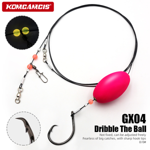 OEM 74 pouces, <span class=keywords><strong>flotteur</strong></span> de pêche pour appât vivant, avec hameçon circulaire 8/0, émerillons, mousqueton, équipement de pêche robuste <span class=keywords><strong>pré</strong></span>-noué - Product Image 2