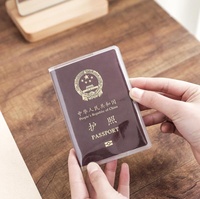 Sac de protection étanche pour passeport en PVC transparent en plastique transparent personnalisé pour voyager avec impression