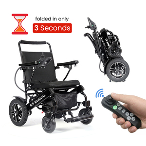 Silla de Ruedas Eléctrica Motorizada para Adultos KSM-601 China Power con Marco de Aleación de Aluminio, Silla de Ruedas Plegable Ligera, Precio de Fábrica - Product Image 2