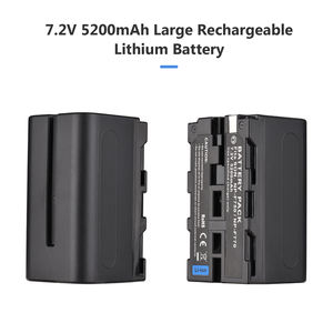 Kit de Batería y <span class=keywords><strong>Cargador</strong></span> para Cámara NP-F750/NP-F770, Batería Recargable de 7.2V 5200mAh, Cable USB para SONY NP-F550 F570 F750 F770 F960 F970 - Product Image 2