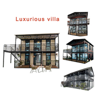Casa Contenedor Expandible de Dos Pisos con Dormitorio y Espacio de Estar, Diseño de Techo Plano de 20 Pies, Ecológica y Segura
