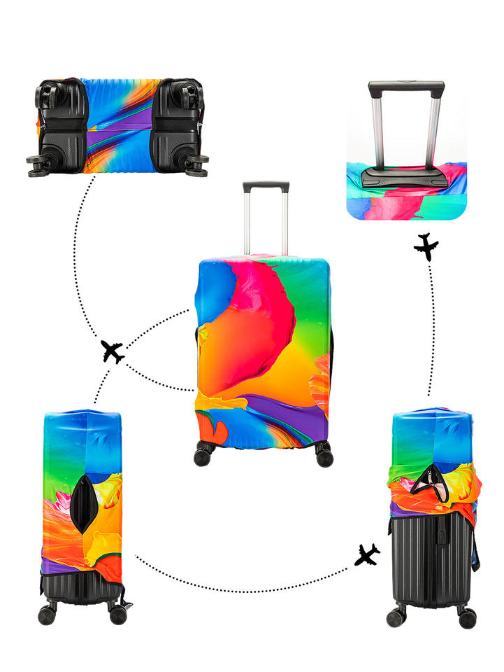 Explore Land Travel Luggage Cover Suitcase Protector - Thumbnail 4