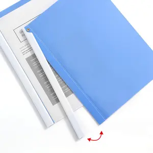 定制商务办公学校文件夹，带标志蓝色粉色绿色塑料文件夹