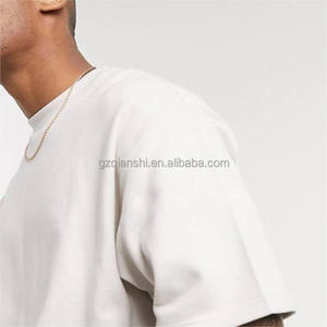 T-shirt blanc personnalisé de haute qualité, unisexe, coupé et cousu, pour homme, coupe ample, en coton épais, style boxy et court - Product Image 3