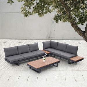 d'angle en aluminium <span class=keywords><strong>et</strong></span> <span class=keywords><strong>bois</strong></span> sectionnel en forme <span class=keywords><strong>de</strong></span> L <span class=keywords><strong>de</strong></span> <span class=keywords><strong>jardin</strong></span> extérieur <span class=keywords><strong>de</strong></span> meubles <span class=keywords><strong>de</strong></span> réglage <span class=keywords><strong>de</strong></span> canapé d'hôtel <span class=keywords><strong>de</strong></span> luxe <span class=keywords><strong>noir</strong></span> - Product Image 1