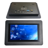 Monitor Sentuh Multimedia Multi Antarmuka WSVGA 7 Inci 1024X600 USB-C VGA AV Input Driver Board untuk Mesin Iklan Panel PC