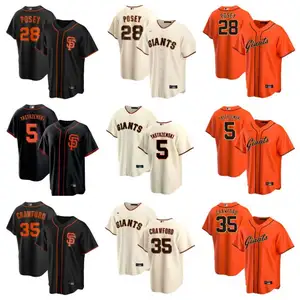 Uniforme personalizado de malla sólida, camiseta de béisbol de EE. UU., sublimación de poliéster, camiseta de béisbol de los gigantes de San Francisco