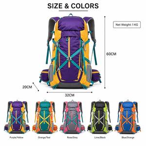 60L Lightweight Hiking Backpack Camping <b>Rucksack</b> Steel Frame Padded Straps Chest Waist Belt Only 1KG for Trekking Mountaineering - Product Image 2