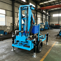 MIKTON MKD-150 Max. 180m Foreuse mobile diesel sur roues pour puits d'eau, hydraulique, certifiée CE, avec pompe et moteur pour forage