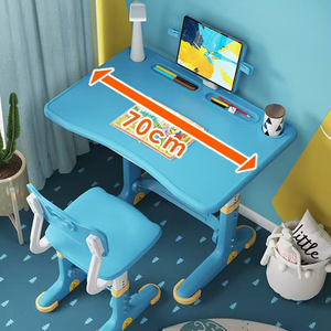 Conjunto de Silla y Escritorio Ecológico <span class=keywords><strong>para</strong></span> Niños, Económico, Ergonómico y Duradero, Muebles Escolares, Juego de Mesa y Taburete - Product Image 4