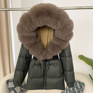 OFTBUY 2025 Nouvelle doudoune d'hiver pour <span class=keywords><strong>femme</strong></span> <span class=keywords><strong>avec</strong></span> <span class=keywords><strong>capuche</strong></span> en vraie fourrure de renard, épaisse et chaude, 90% duvet de canard blanc, <span class=keywords><strong>imperméable</strong></span>, <span class=keywords><strong>parka</strong></span> - Product Image 4