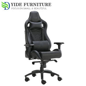 Nouvelle conception <span class=keywords><strong>2023</strong></span>, siège de <span class=keywords><strong>jeu</strong></span> pour ordinateur noir, siège de bureau ergonomique pivotant réglable en cuir - Product Image 4