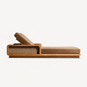 Chaise longue d'extérieur moderne pour villa, chaise longue confortable en teck pour hôtel, chaise longue de piscine pour complexe hôtelier, mobilier de plage - Product Image 5