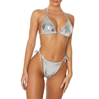 Nouvelle collection été 2022 : Ensemble de maillot de bain deux pièces sexy pour femme, avec paréo et string, idéal pour la plage