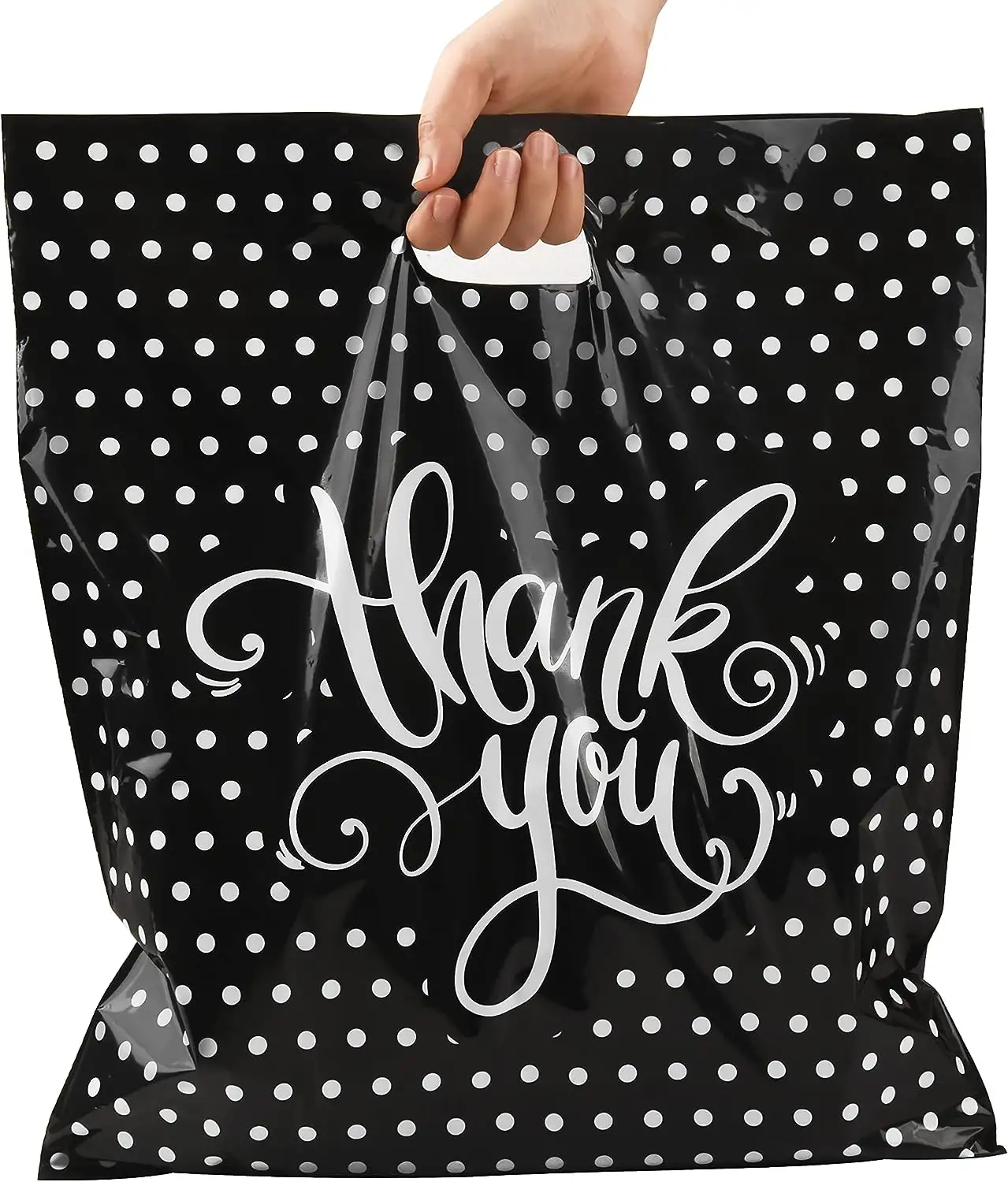 Custom Bags With Logo Plastic Waterproof Cloth Retail Shopping Bag Luxury Printed Die Cut Plastic Shopping Bag With Handle