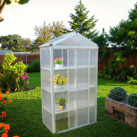 Mini-serre commerciale avec cadre en aluminium et polycarbonate